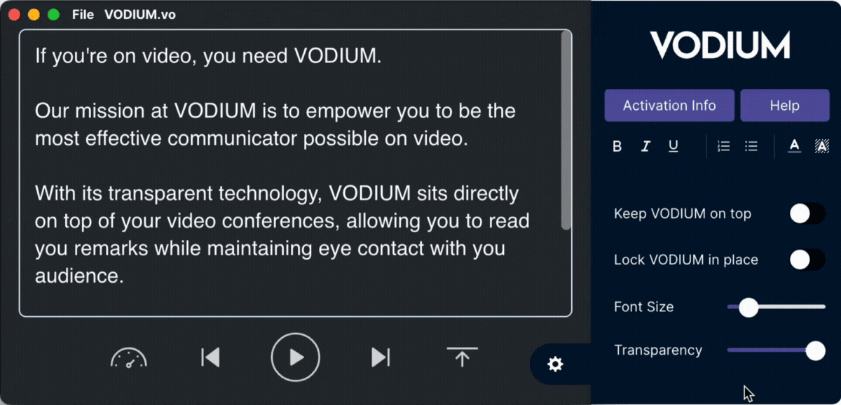 VODIUM-1.7 Features Video